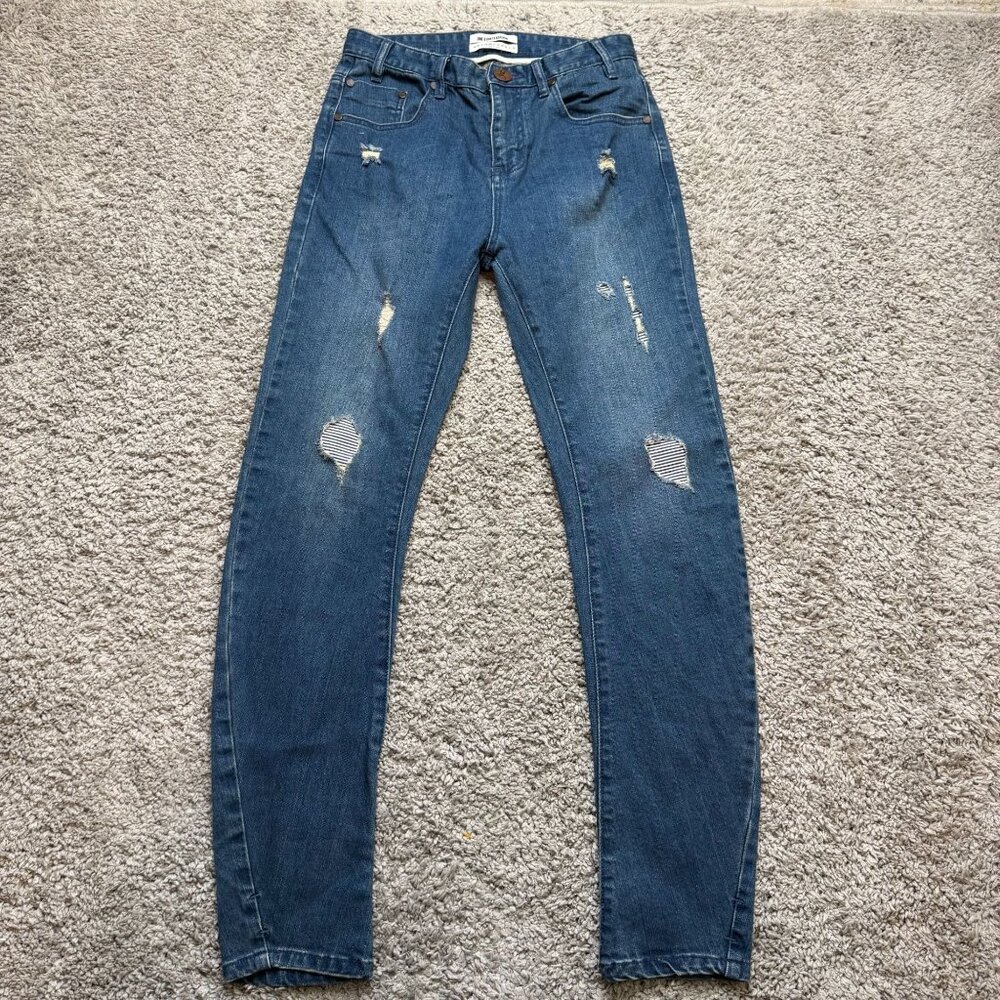 One X One Teaspoon Scallyways Blue Jeans Slim Skinny Womens Size 26